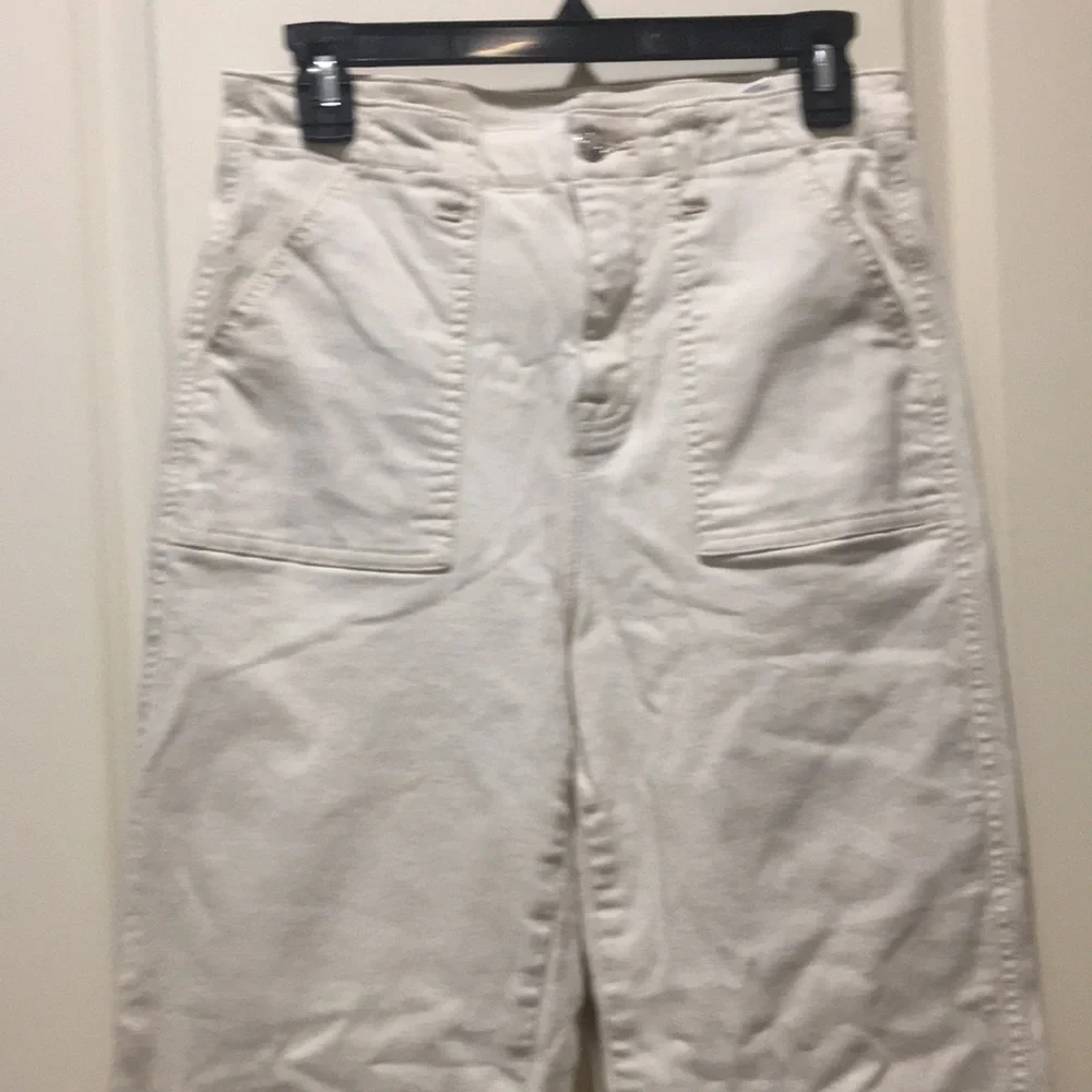 Vigoss women Dylan High Rise Wide Leg Crop jean pants stretch size 28